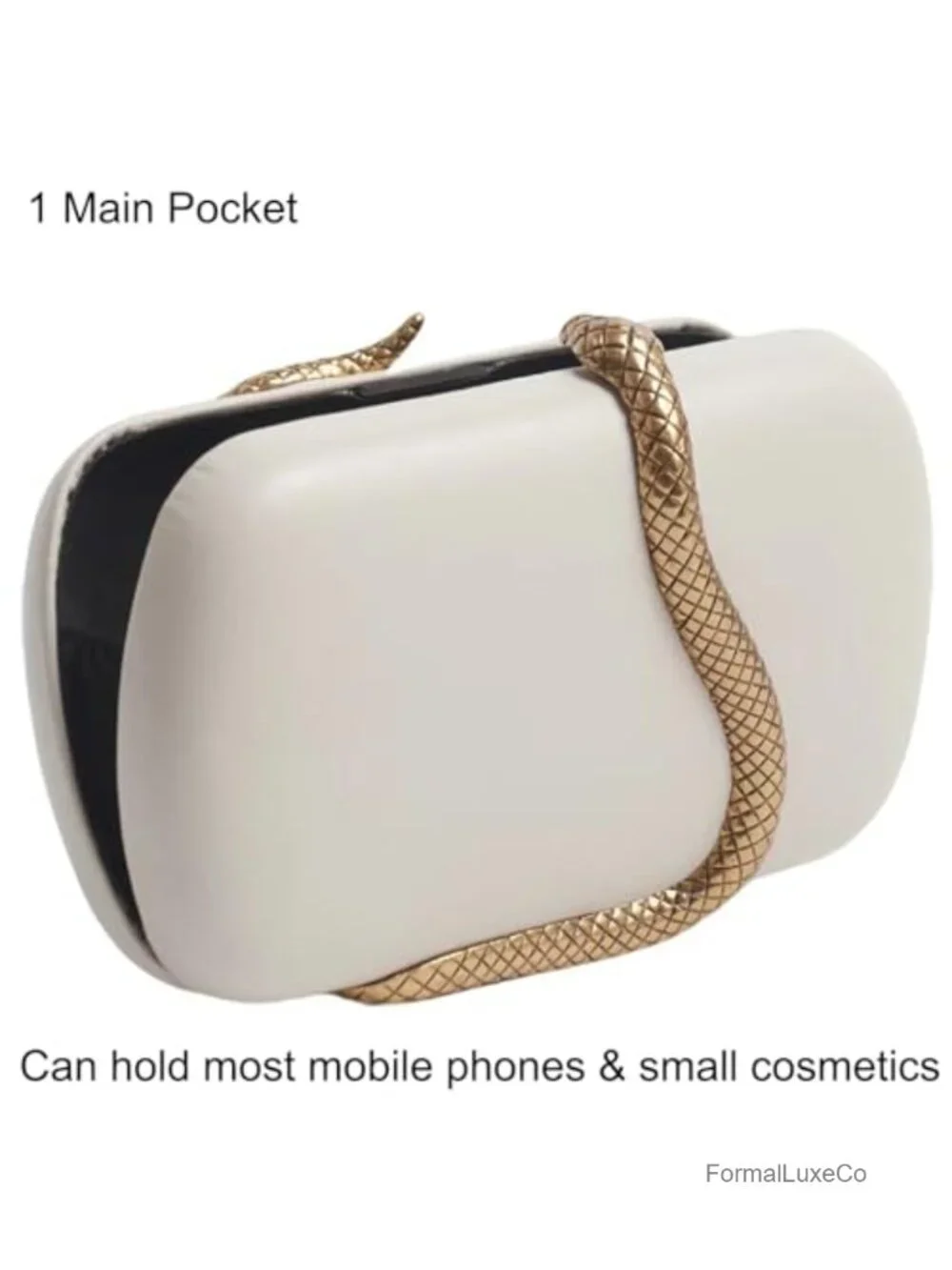 PU Leather Evening Bag Clutch with Removable Chain Crossbody Shoulder